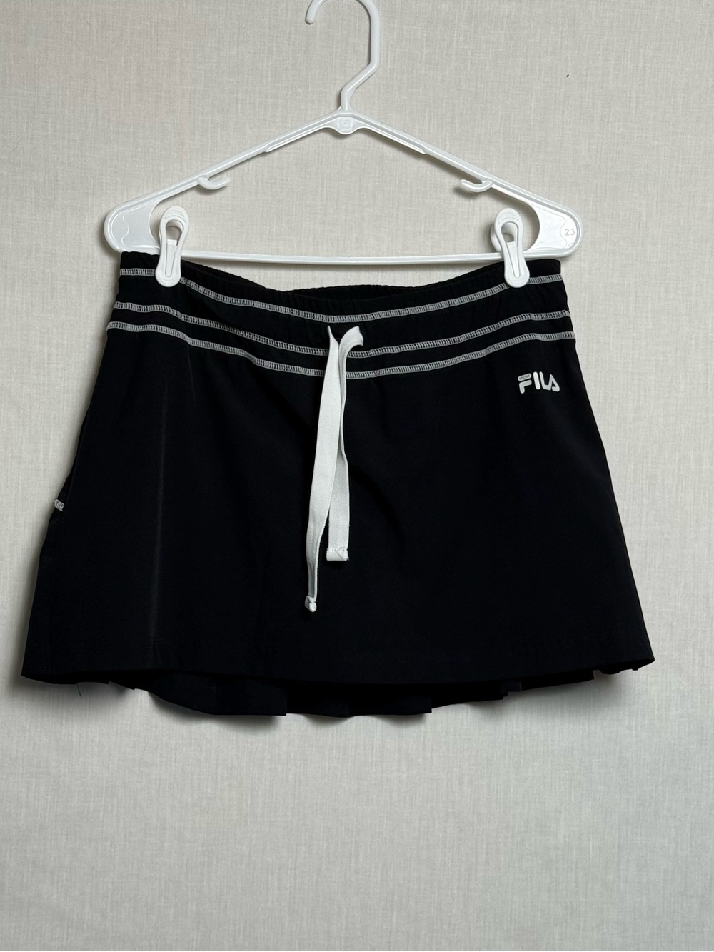 FILA Sport Womens Black Tennis Skirt Skort Large Athletic Built In Shorts Golf